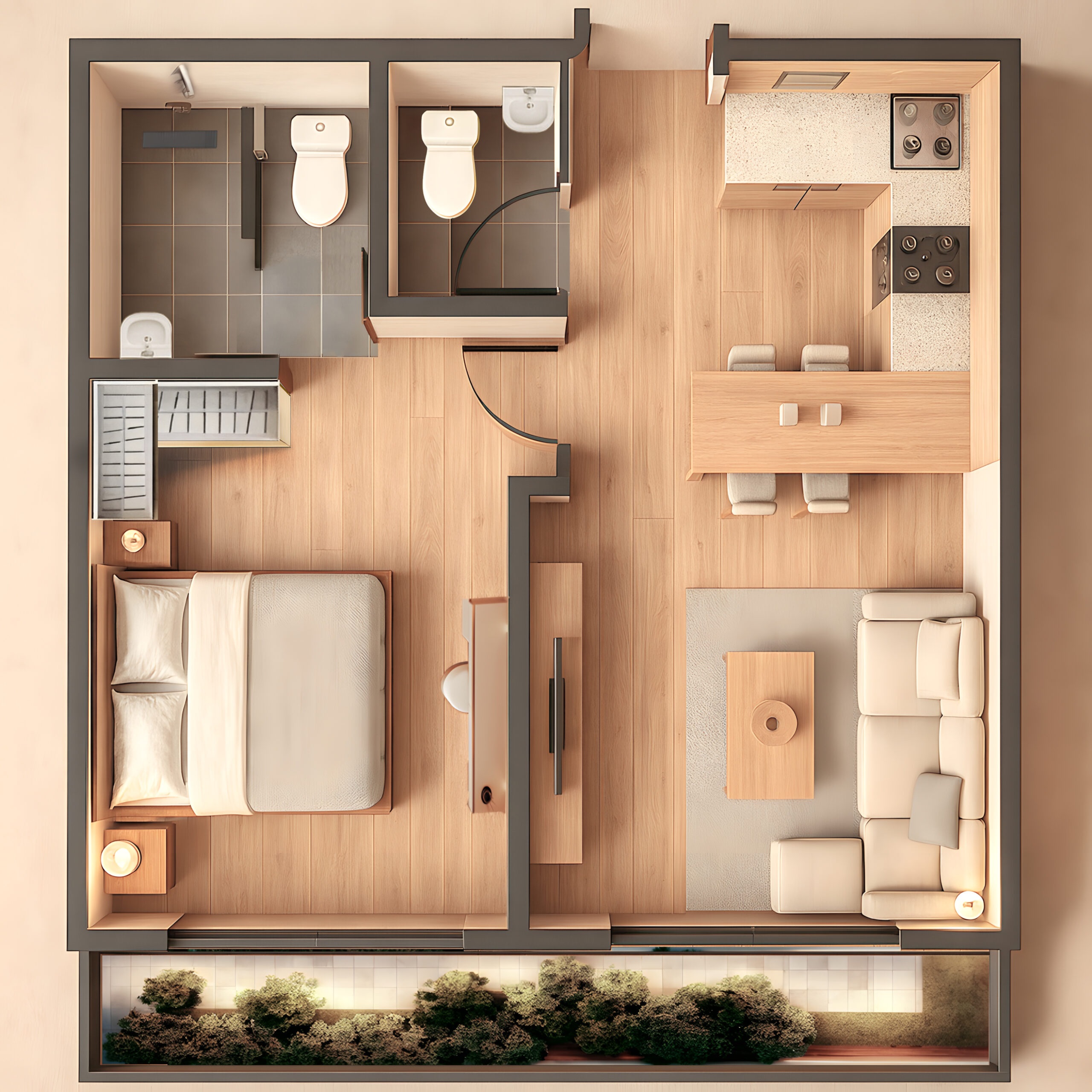 1 Bed